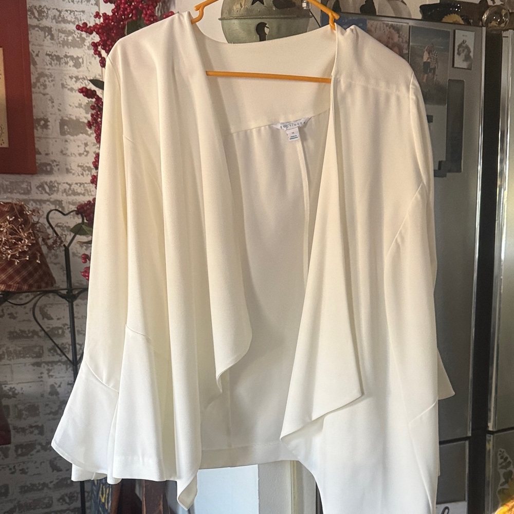 Elegant Cream Draped Blouse